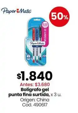 Coto Paper mate - bolígrafo gel punta fina oferta