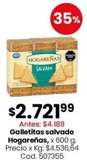 Coto Hogareñas - galletitas salvado oferta
