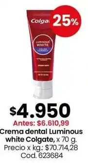 Coto Colgate - crema dental luminous white oferta