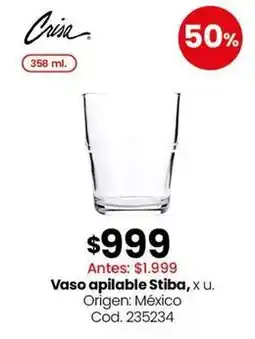 Coto Origen - vaso apilable stiba oferta