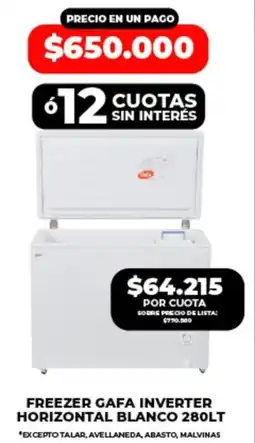 Supermayorista Vital Gafa freezer inverter horizontal blanco oferta