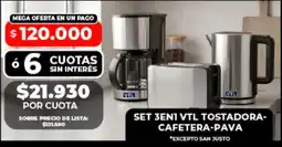 Supermayorista Vital Vtl set 3eni tostadora-cafetera-pava oferta