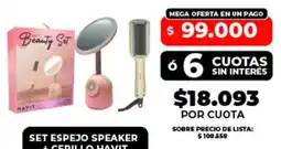 Supermayorista Vital Havit set espejo speaker + cerillo oferta