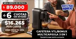 Supermayorista Vital Cafetera vtl/bonux multicapsula 3 en 1 oferta