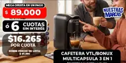 Supermayorista Vital Cafetera vtl/bonux multicapsula 3 en 1 oferta