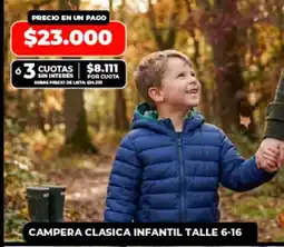 Supermayorista Vital Campera clasica infantil oferta