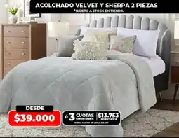 Supermayorista Vital Acolchado velvet y sherpa 2 piezas oferta