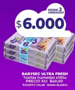 Supermayorista Vital Babysec toallas humedas oferta