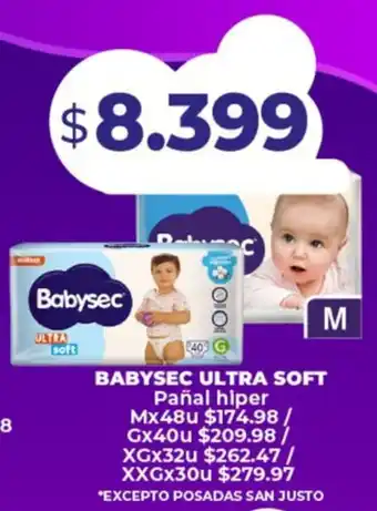 Supermayorista Vital Babysec ultra soft pañal hiper oferta