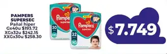 Supermayorista Vital Pampers supersec pañal hiper oferta