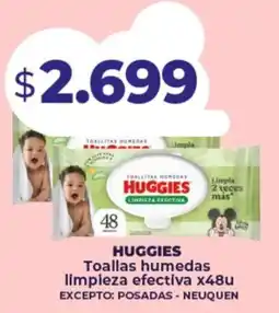 Supermayorista Vital Huggies toallas humedas limpieza efectiva oferta