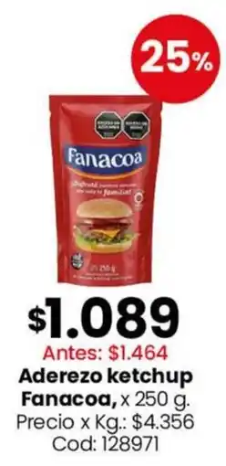 Coto Fanacoa aderezo ketchup oferta