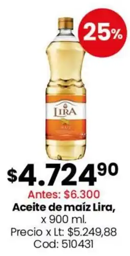 Coto Lira aceite de maíz oferta
