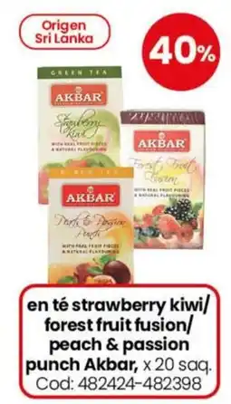 Coto Akbar en té strawberry kiwi/forest fruit fusion/peach & passion punch oferta