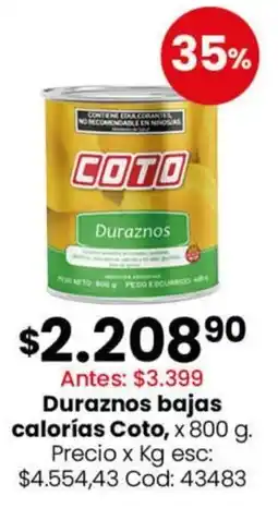 Coto Coto duraznos oferta