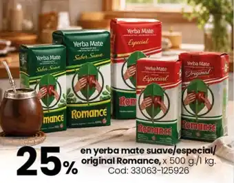 Coto Romance yerba mate suave/especial/original oferta