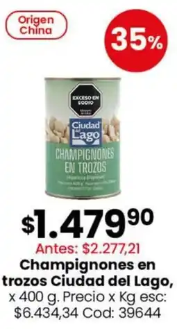 Coto Ciudad del Lago champignones en trozos oferta