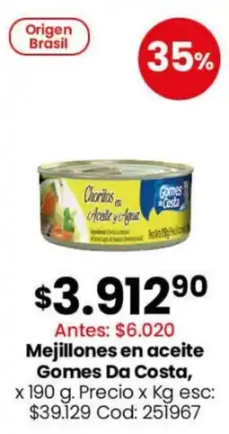 Coto Gomes Da Costa mejillones en aceite oferta