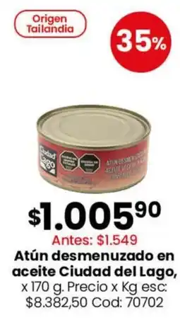 Coto Ciudad del Lago atún desmenuzado en aceite oferta