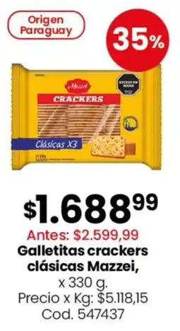 Coto Mazzei galletitas crackers clásicas oferta