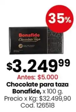 Coto Bonafide chocolate para taza oferta
