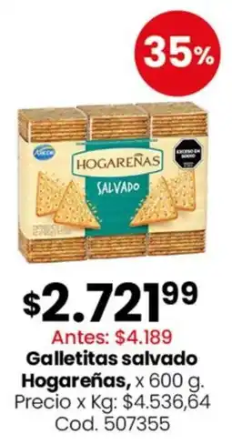 Coto Hogareñas galletitas salvado oferta