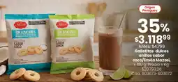 Coto Mazzeti galletitas dulces anillos sabor coco/limón oferta