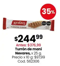 Coto Nevares turrón de maní oferta