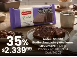 Coto La cumbre budin chocolate y avellanas oferta