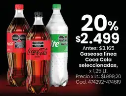 Coto Coca cola gaseosa línea coca cola seleccionadas oferta