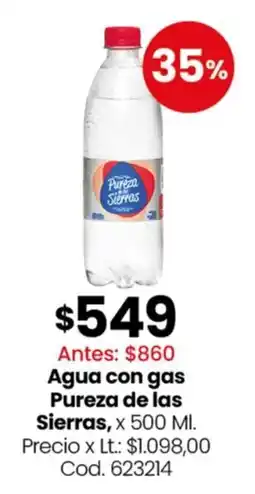 Coto Pureza de las Sierras agua con gas oferta