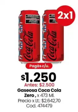 Coto Coca cola gaseosa zero oferta