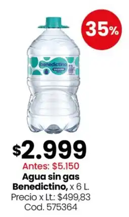 Coto Benedictino agua sin gas oferta