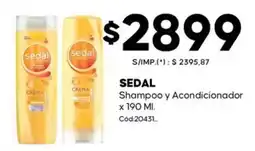 Diarco Sedal shampoo y acondicionador oferta