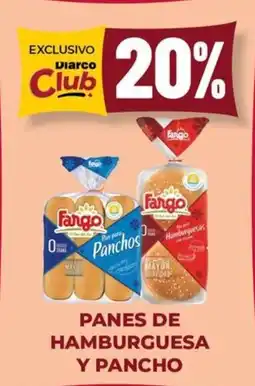 Diarco Fango panes de hamburguesa y pancho oferta