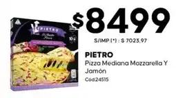Diarco Pietro pizza mediana mozzarella y jamon oferta