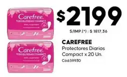 Diarco Carefree protectores diarios compact oferta