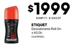 Diarco Etiquet desodorante roll on oferta