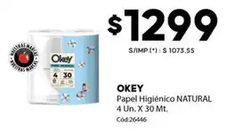 Diarco Okey papel higiénico natural oferta