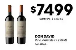 Diarco Don david vino varietales oferta