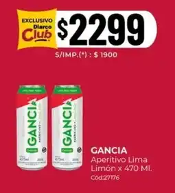 Diarco Gancia aperitivo lima limón oferta
