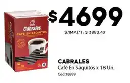 Diarco Cabrales café en saquitos oferta