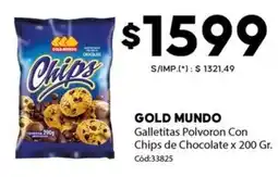 Diarco Gold mundo galletitas polvoron con chips de chocolate oferta