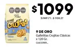 Diarco 9 de oro galletitas crujitas clásicas oferta