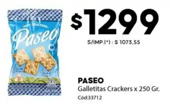 Diarco Paseo galletitas crackers oferta