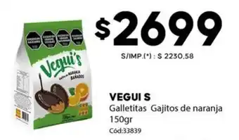 Diarco Vegui's galletitas gajitos de naranja oferta