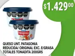 Supermercados Mayor Queso unt. patagonia reducida/original exc. e/grasa totales tonadita oferta