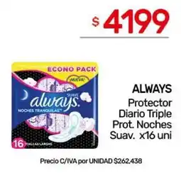 Nini Mayorista Always protector diario triple prot. noches suav. oferta