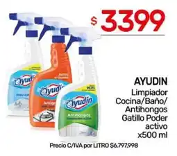 Nini Mayorista Ayudin limpiador cocina/baño/antihongos gatillo poder activo oferta