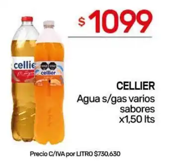 Nini Mayorista Cellier agua s/gas varios sabores oferta